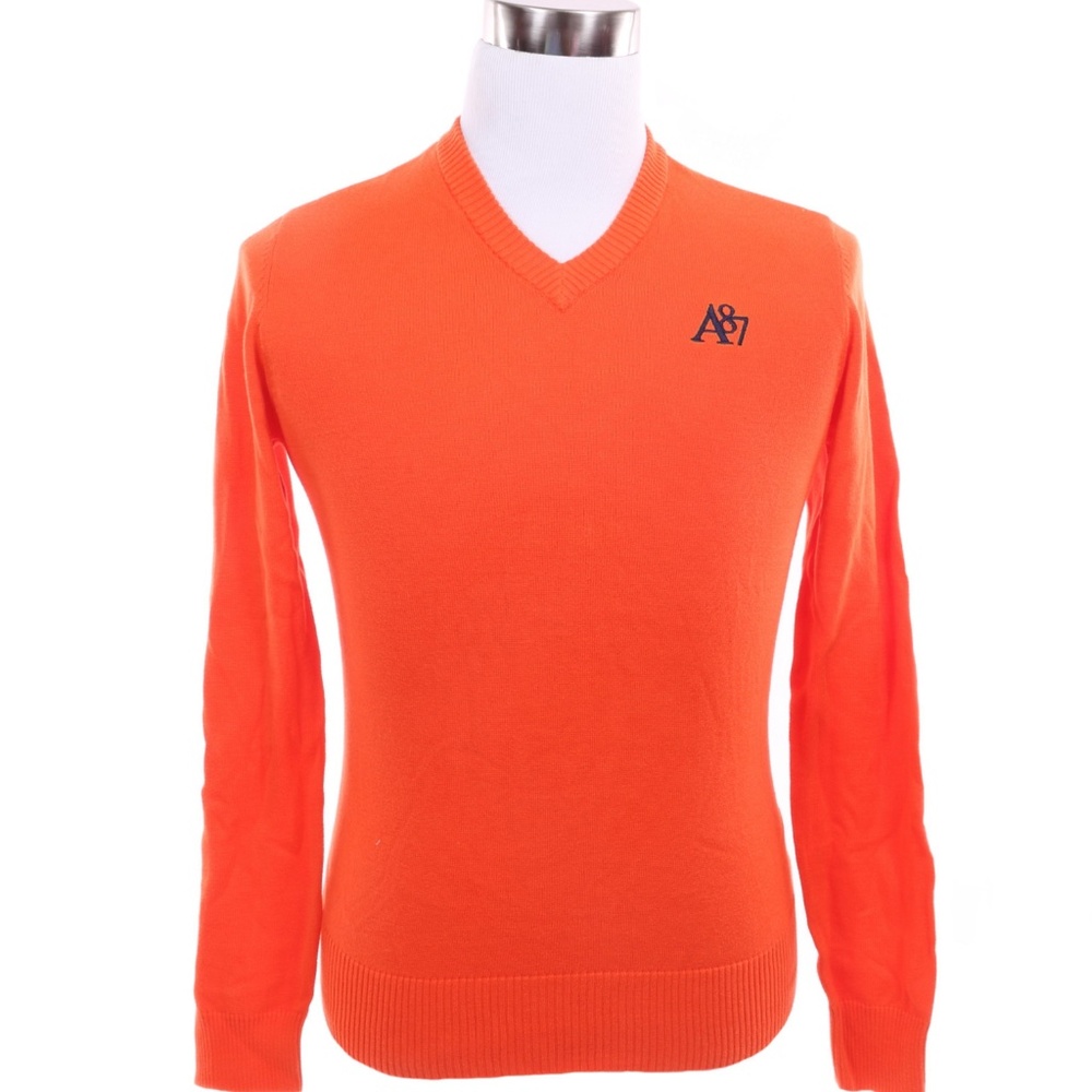 Aeropostale Men Classic V-Neck Solid Golf Sweater